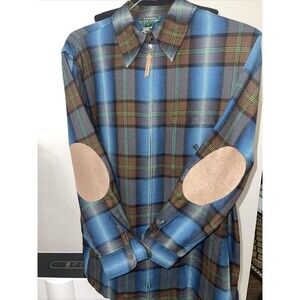 Ralph Lauren Polo 1x Plaid Shirt Jacket Hunting Tweed VTG RRL Leather Tartan Cc7